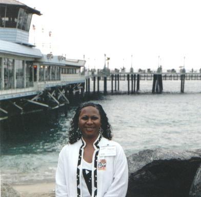 Vanessa sitting on the rock